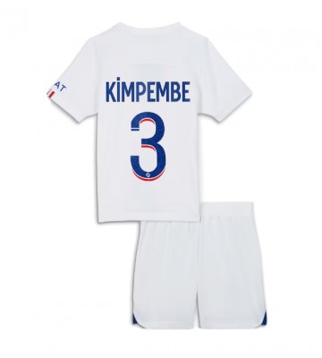 Paris Saint-Germain Presnel Kimpembe #3 Replica Away Stadium Kit for Kids 2023-24 Short Sleeve (+ pants)